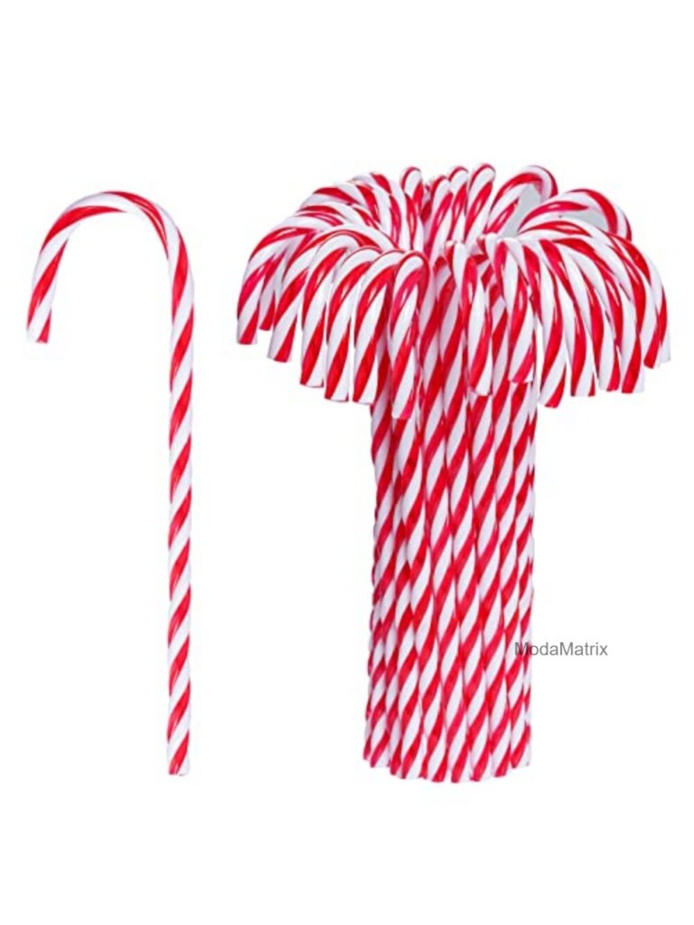 30 Pc Plastic Candy Cane Hanging Ornaments Christmas Tree Decor Set